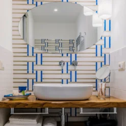 Set Di 25 Piastrelle Bauhaus Tortora E Blu Tipo 12