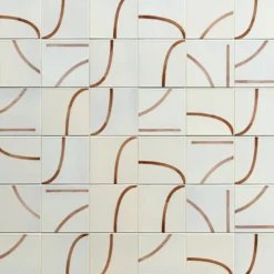 Set di 45 piastrelle beige e marroni Segni di Margherita Rui