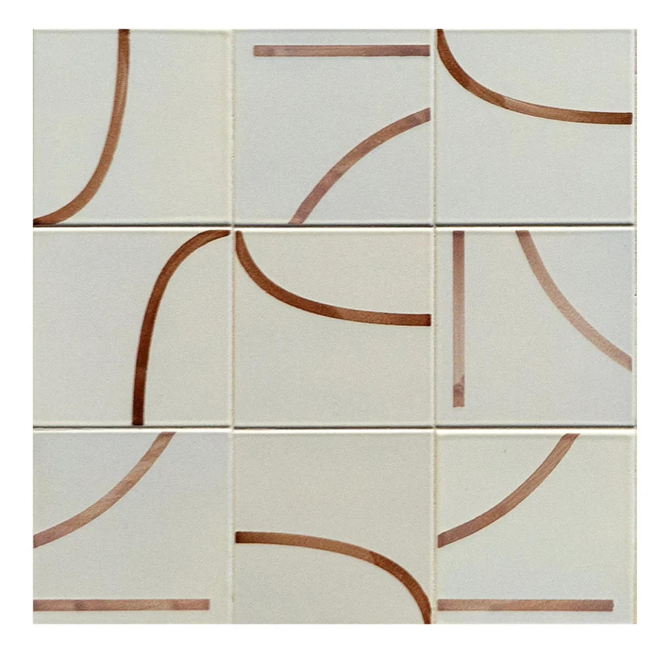 Set di 45 piastrelle beige e marroni Segni di Margherita Rui