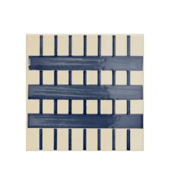Set di 45 piastrelle bianche e blu Alfabeto di Margherita Rui