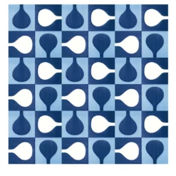Set di 25 piastrelle Blu Ponti Decorazione Tipo 20 di Gio Ponti