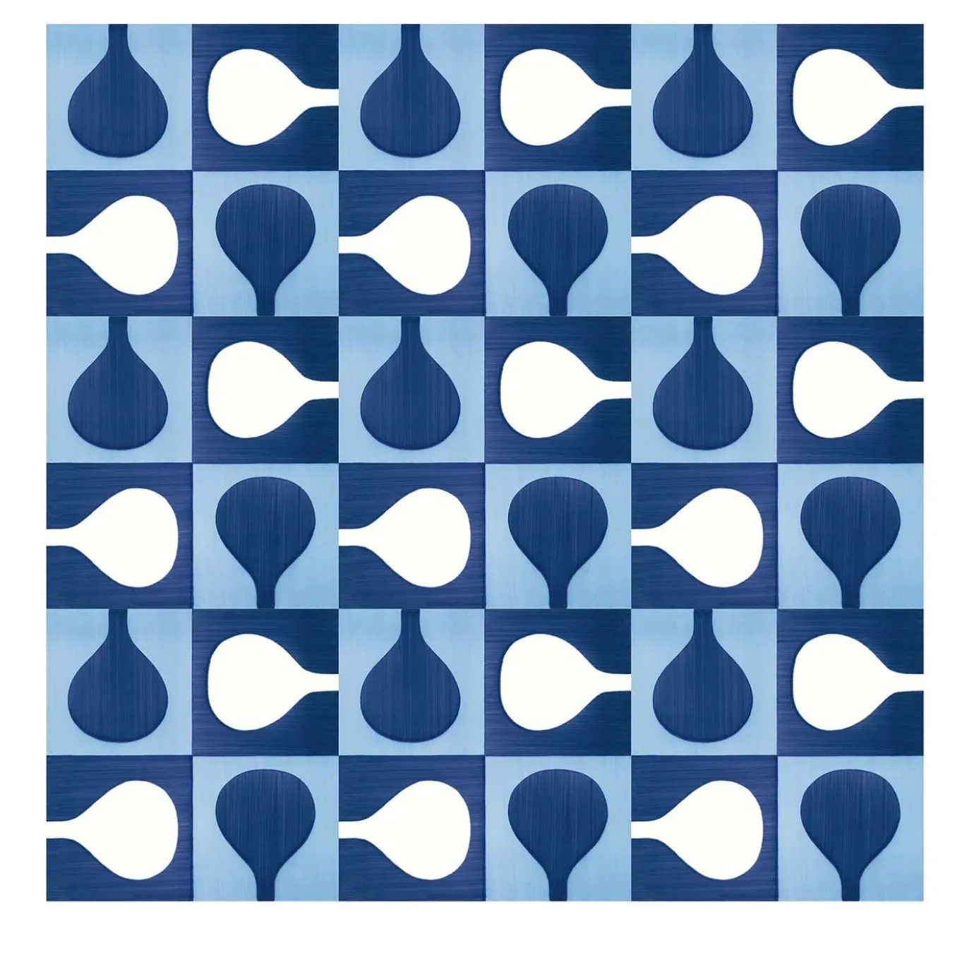 Set di 25 piastrelle Blu Ponti Decorazione Tipo 20 di Gio Ponti
