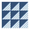 Set di 25 piastrelle Blu Ponti Decorazione Tipo 33 di Gio Ponti