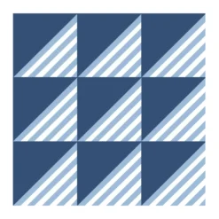 Set di 25 piastrelle Blu Ponti Decorazione Tipo 33 di Gio Ponti