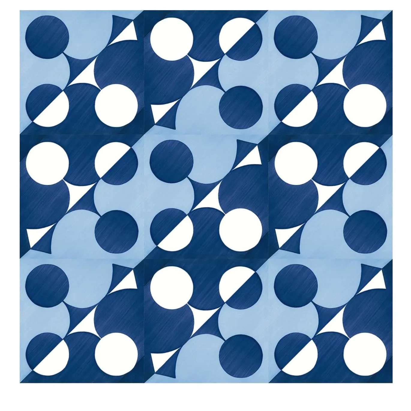 Set di 25 piastrelle Blu Ponti Decorazione Tipo 23 di Gio Ponti