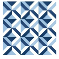 Set di 25 piastrelle Blu Ponti Decorazione Tipo 2 di Gio Ponti