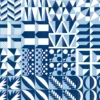 Set di 25 piastrelle Blu Ponti Decorazione Tipo 16 di Gio Ponti