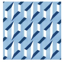 Set di 25 piastrelle Blu Ponti Decorazione Tipo 1 di Gio Ponti