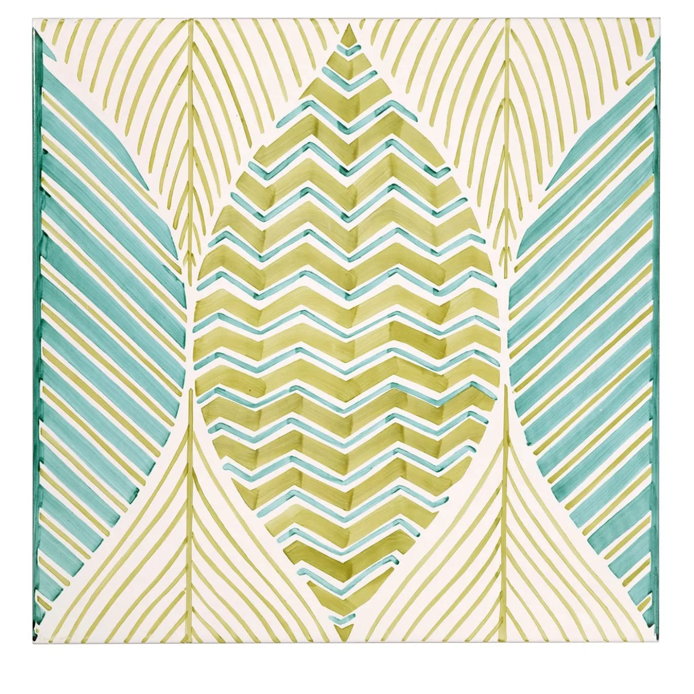 Set di 4 piastrelle della collezione Foglie Spring di Giuseppe Cicalese