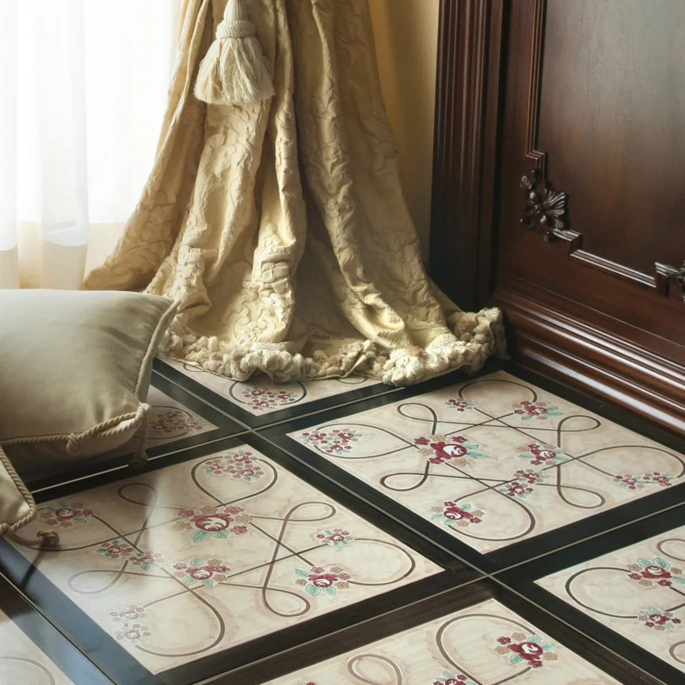 Set di 4 piastrelle Foulards Grace