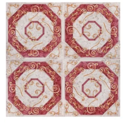 Set di 4 piastrelle Foulards Jaqueline