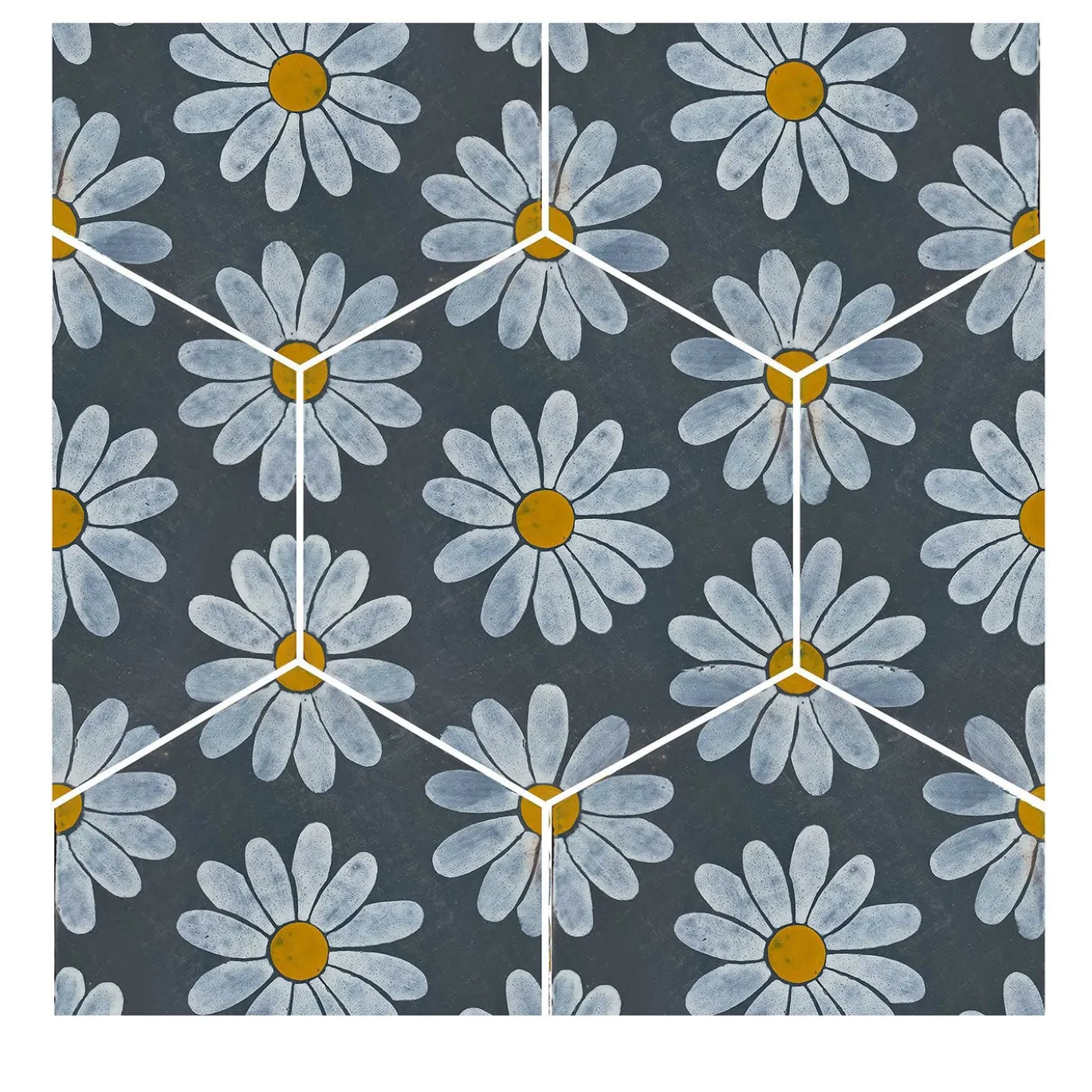Set di 4 piastrelle Kimeya Margherita Gray di Vincenzo Messina