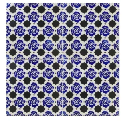 Set di 4 piastrelle Kimeya Rosina blu e grigio di Vincenzo Messina