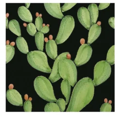 Set di 4 piastrelle nere Cactus Collezione Verde Verticale