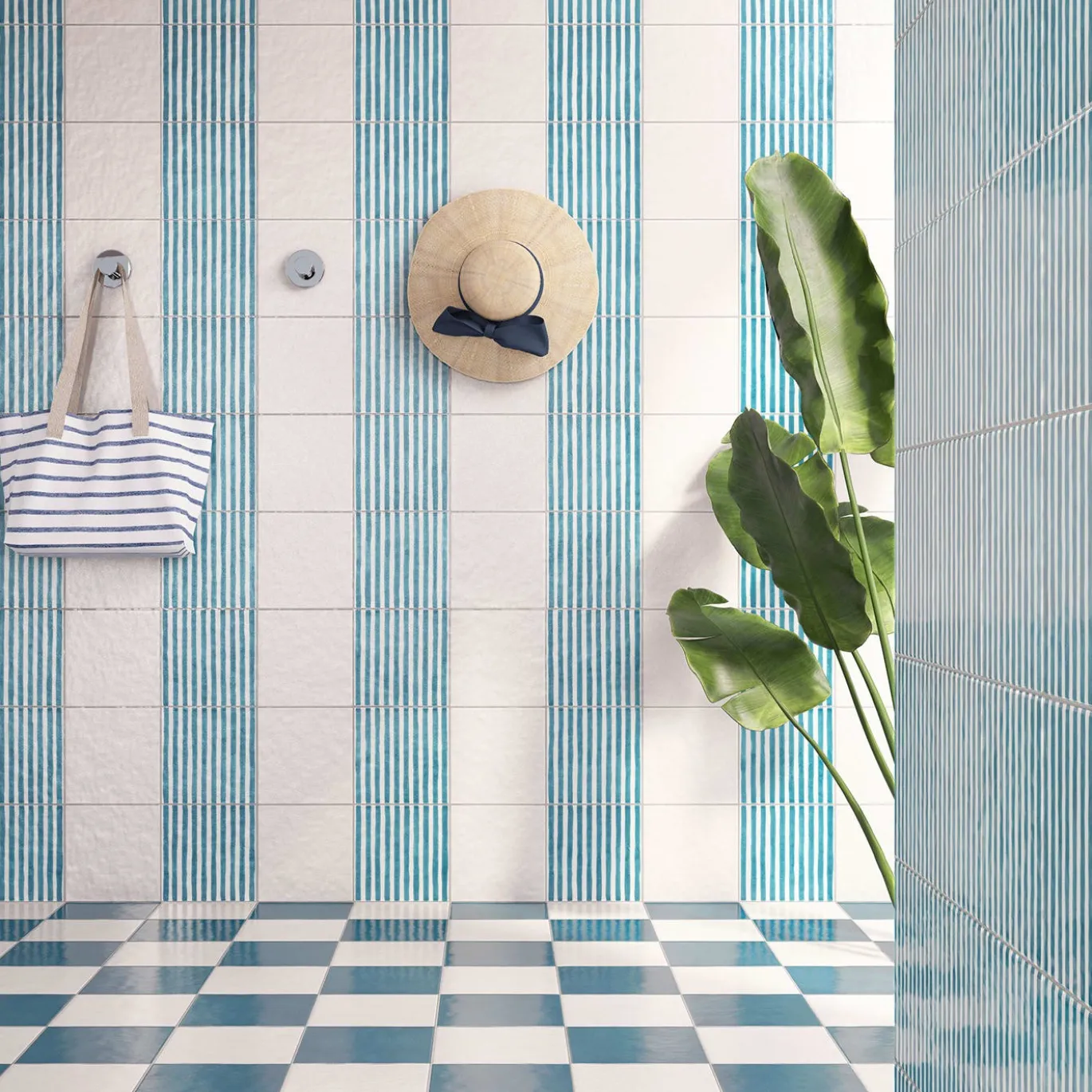Set di 24 piastrelle quadrate Ot Palau Blue