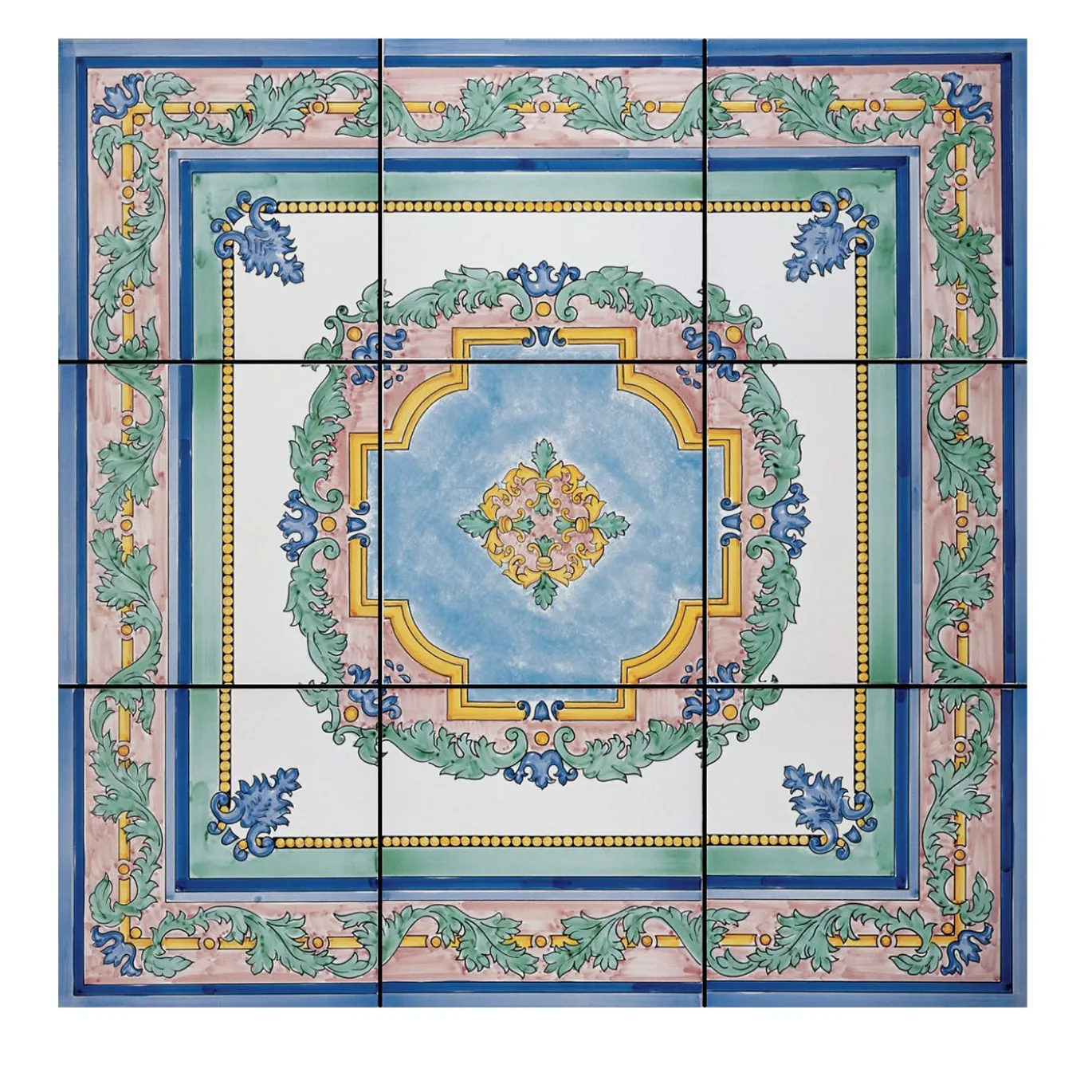 Set di 9 piastrelle Rosone Ardalea