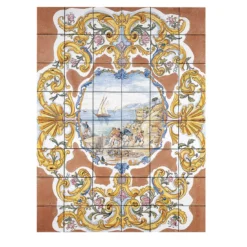 Set di 48 piastrelle Rosone Campanella