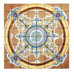 Set di 64 piastrelle Rosone Gavitella