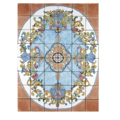 Set di 48 piastrelle Rosone Remese