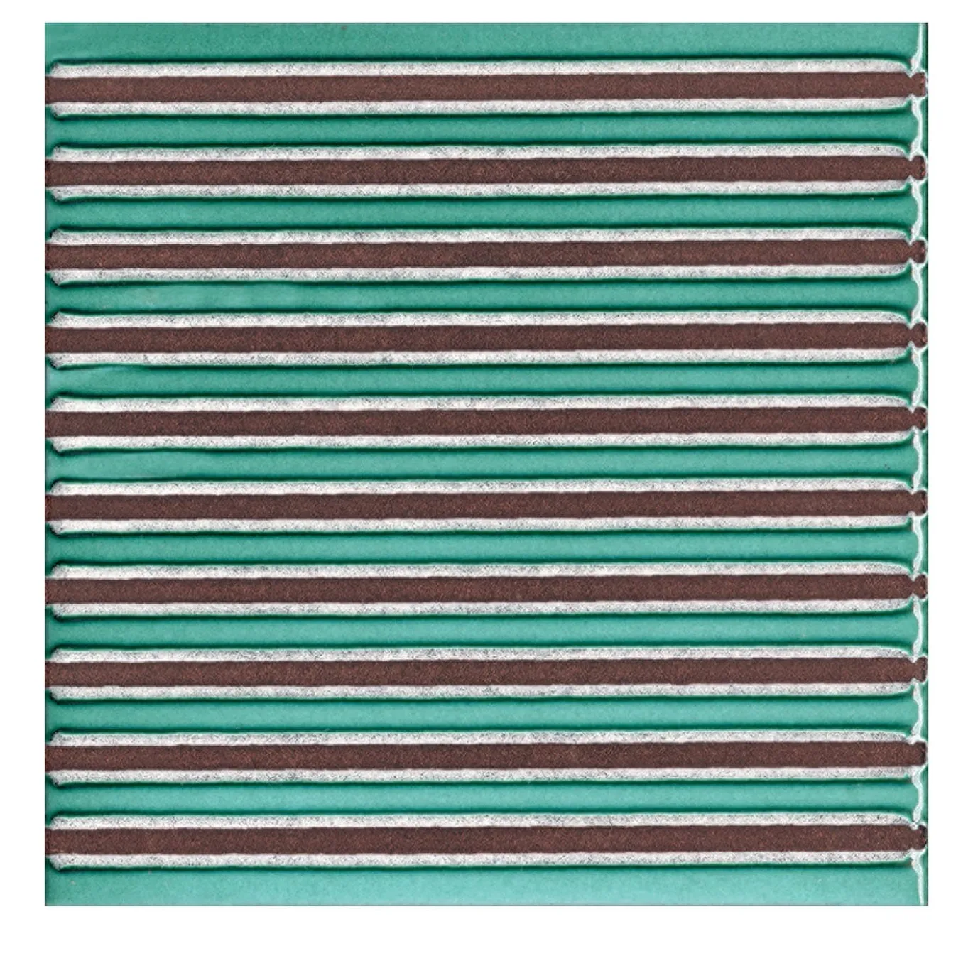 Set di 44 piastrelle Solchi Tattile Lines Verde