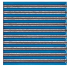 Set di 44 piastrelle Solchi Tattile Lines Turchese