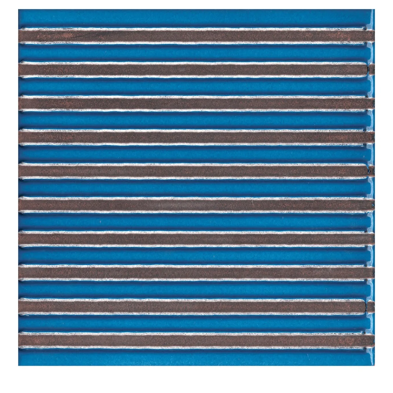 Set di 44 piastrelle Solchi Tattile Lines Turchese