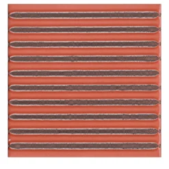 Set di 44 piastrelle Solchi Tattile Lines Ruggine