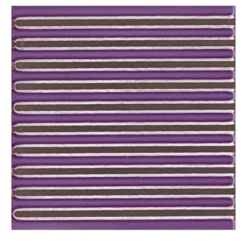 Set di 44 piastrelle Solchi Tattile Lines Plum