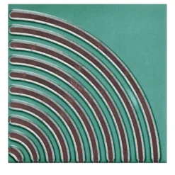 Set di 44 piastrelle Solchi Tattile Angolo Verde