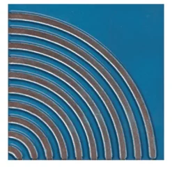 Set di 44 piastrelle Solchi Tattile Angle Turchese