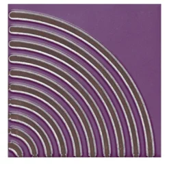 Set di 44 piastrelle Solchi Tattile Angolo Prugna