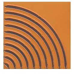Set di 44 piastrelle Solchi Tattile Angolo Arancione