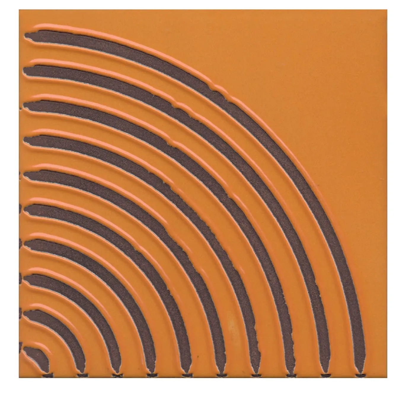 Set di 44 piastrelle Solchi Tattile Angolo Arancione