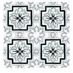 Set di 25 piastrelle Stabia collezione Fiori Scuri