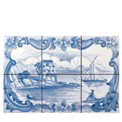 Set di 6 piastrelle Vecchia Marina