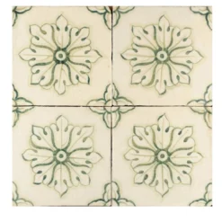 Set di 4 Piastrelle Verde Collina in Terracotta Verde #7