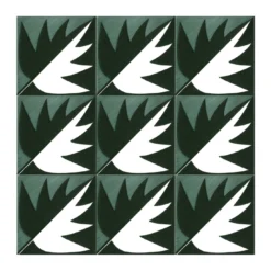 Set di 25 piastrelle Verde Ponti Decorazione Tipo 29 di Gio Ponti