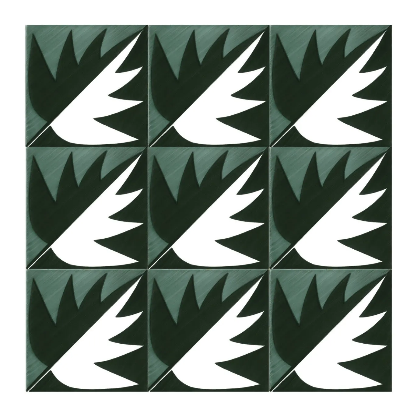 Set di 25 piastrelle Verde Ponti Decorazione Tipo 29 di Gio Ponti