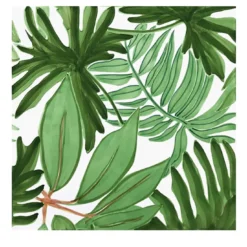Set di 4 piastrelle Verde Verticale Tropical