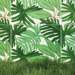 Set di 4 piastrelle Verde Verticale Tropical