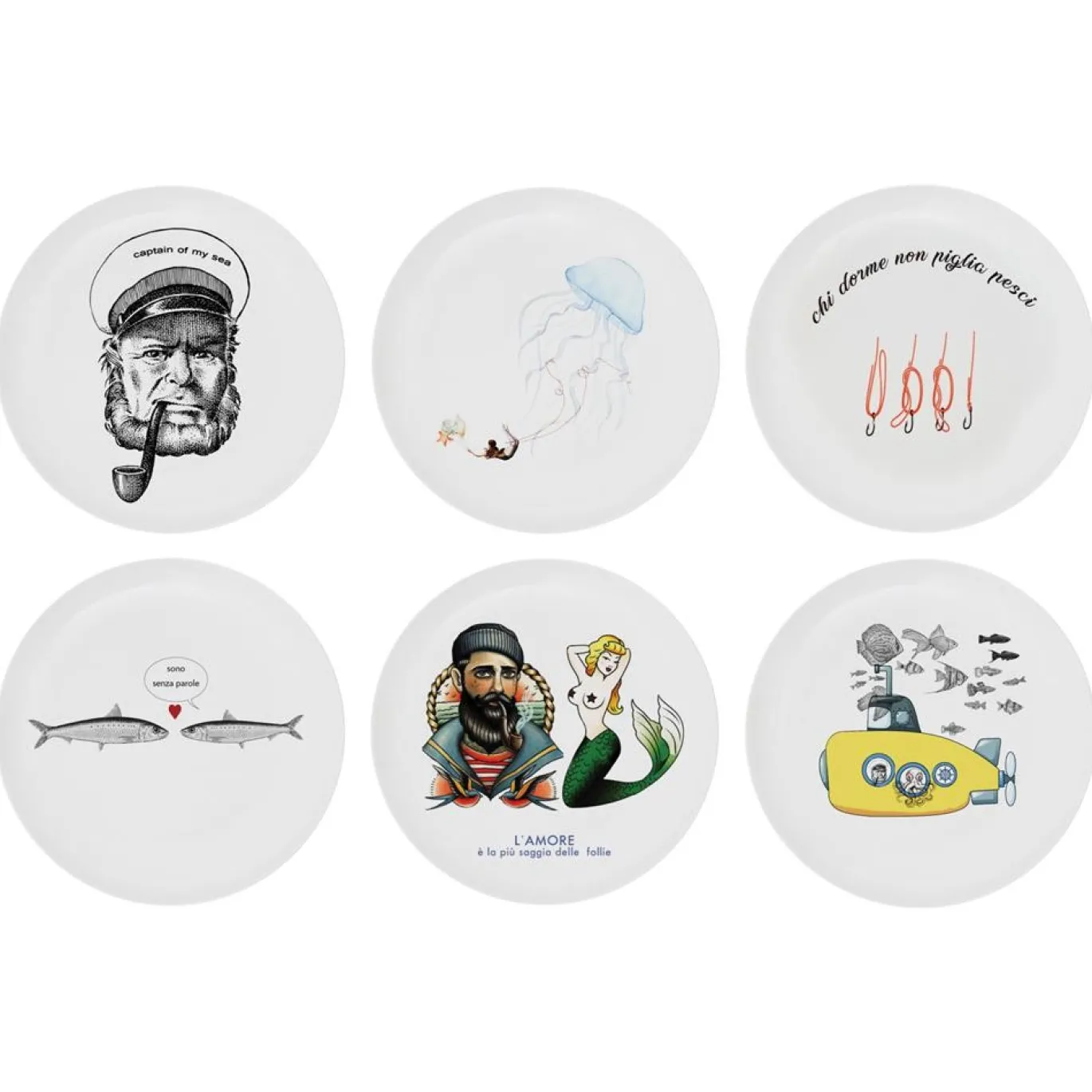 Set di 6 piatti Alto Mare Mix