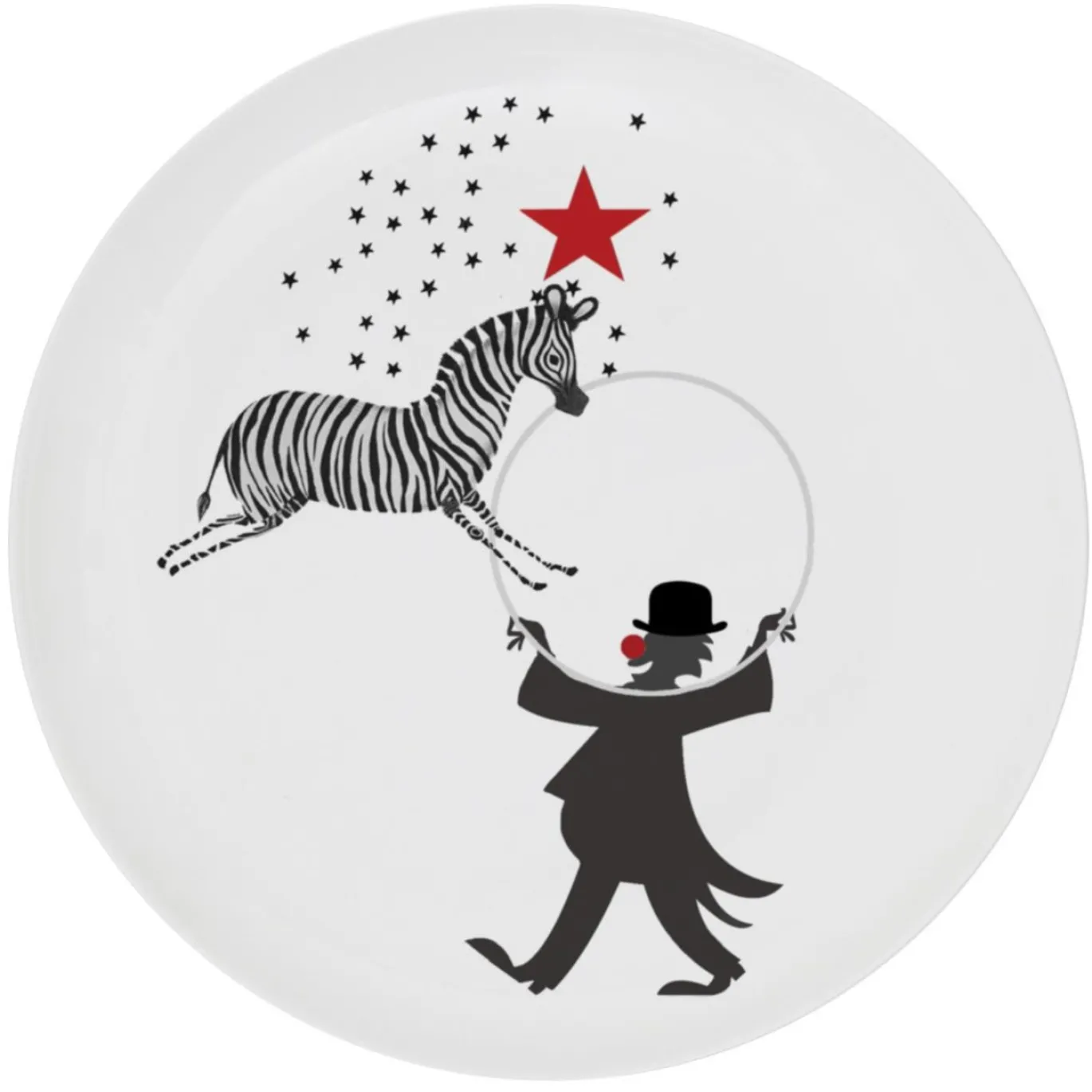 Set di 6 piatti Clown e Zebra