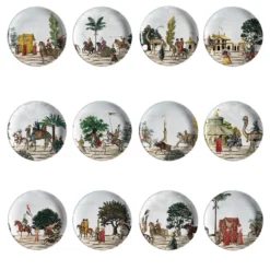 Set di 12 piatti Corteo