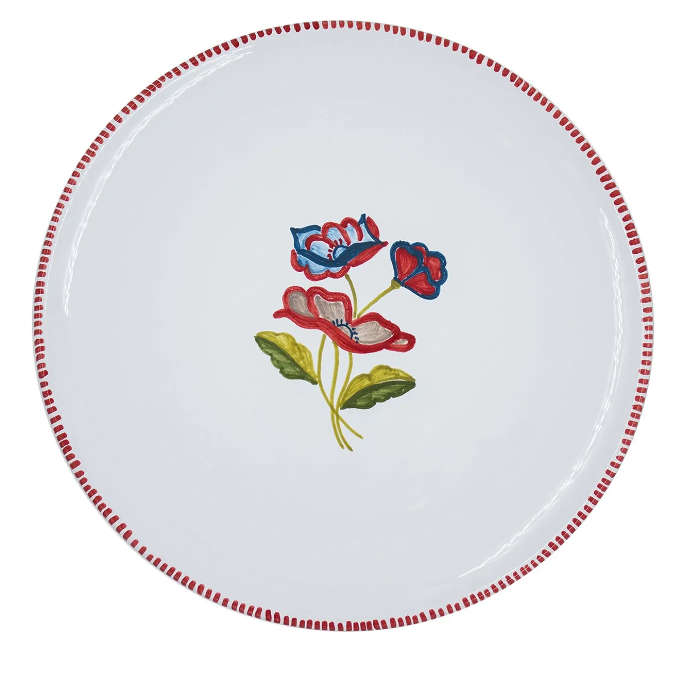 Set di 4 piatti da cena in ceramica rossa Gioia
