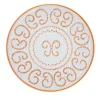 Set di 4 piatti da cena in ceramica arancione Luminaria