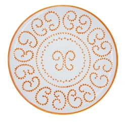 Set di 4 piatti da cena in ceramica arancione Luminaria