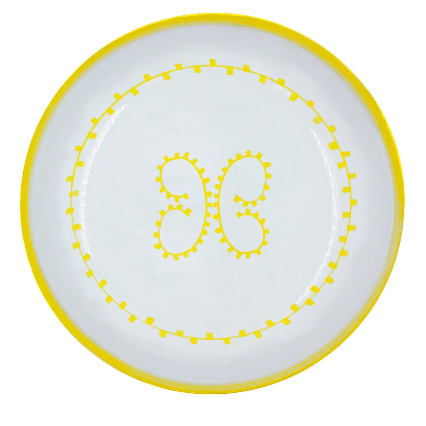Set di 4 piatti da cena in ceramica gialla Luminaria