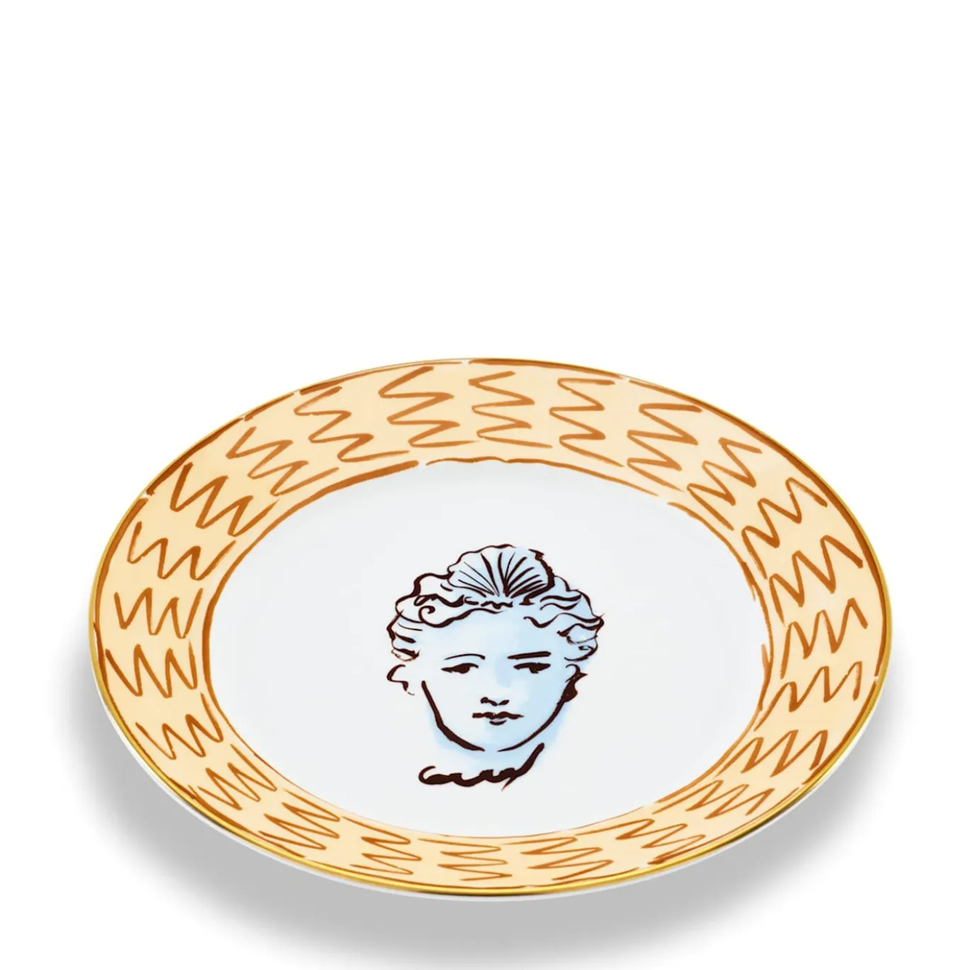 Set di 6 piatti da cena in terracotta Il Viaggio di Nettuno