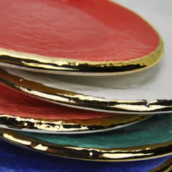 Set di piatti da cena Preta Oro Dusty Pink Gold per 6
