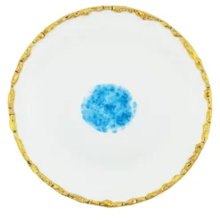 Set di 2 piatti da dessert bianchi Celestial con bordo screziato